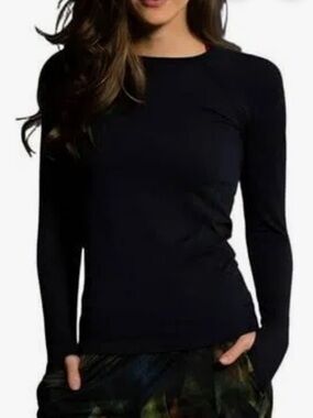 Onzie Black Seamless Long Sleeve Crew Top